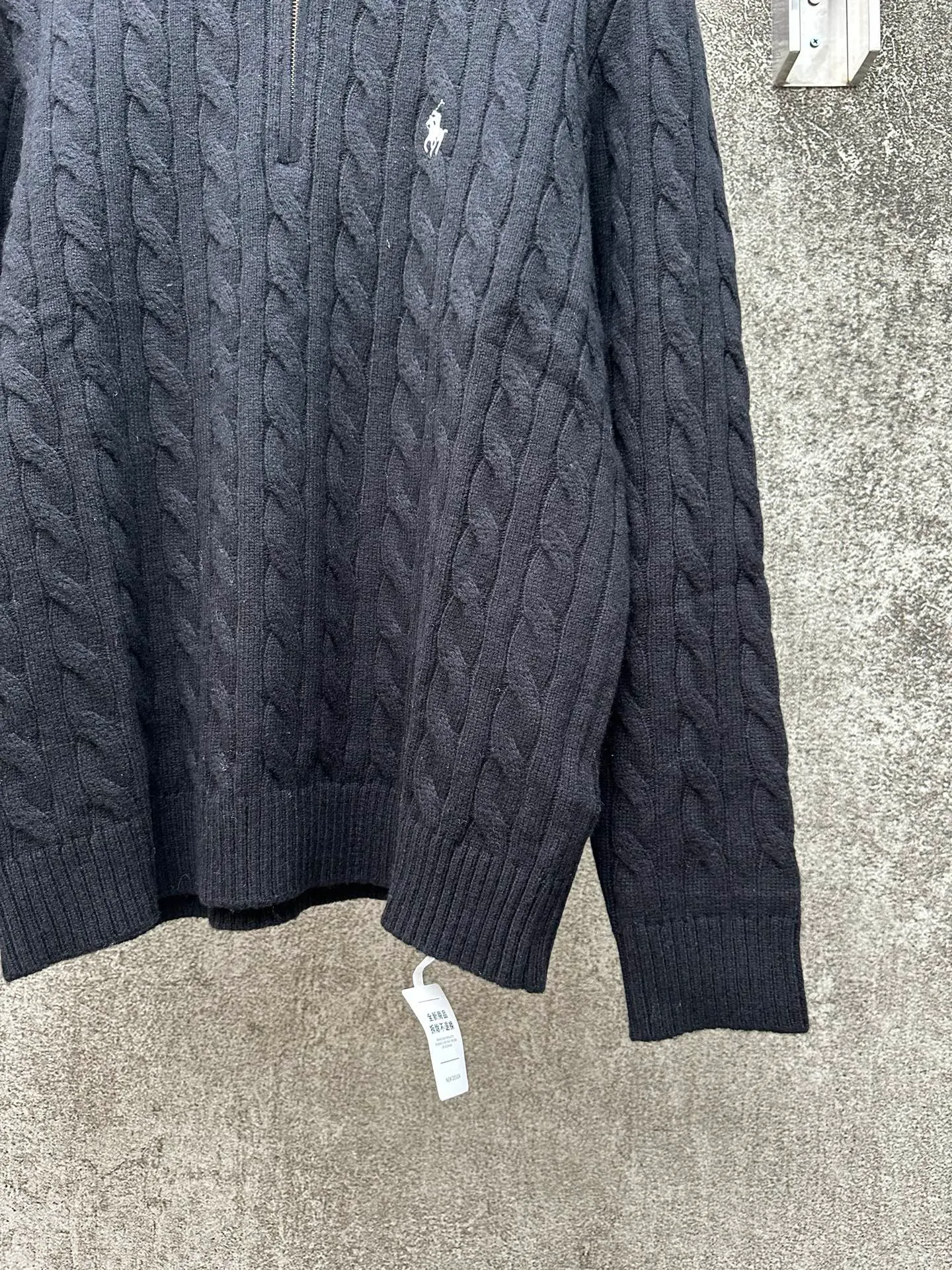 🅿️520 Polo Ralph Lauren 25ss solid color stand collar half zipper long sleeve sweater Size: S M L XL